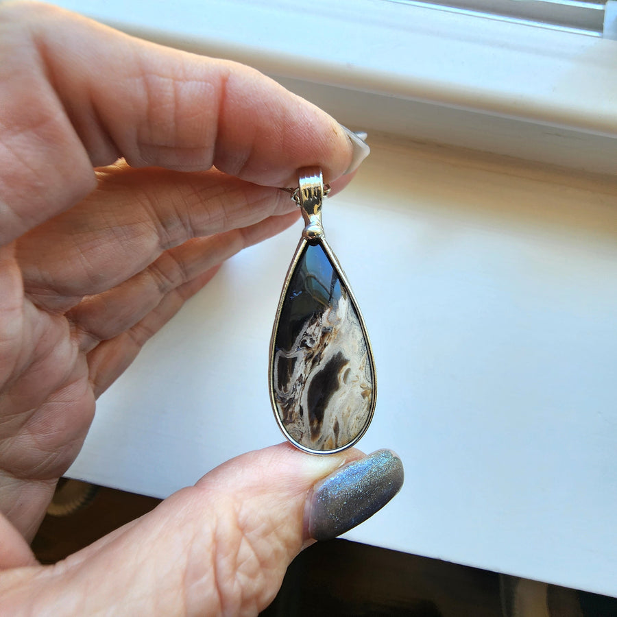 Petrified Palm Wood Pendant Necklace