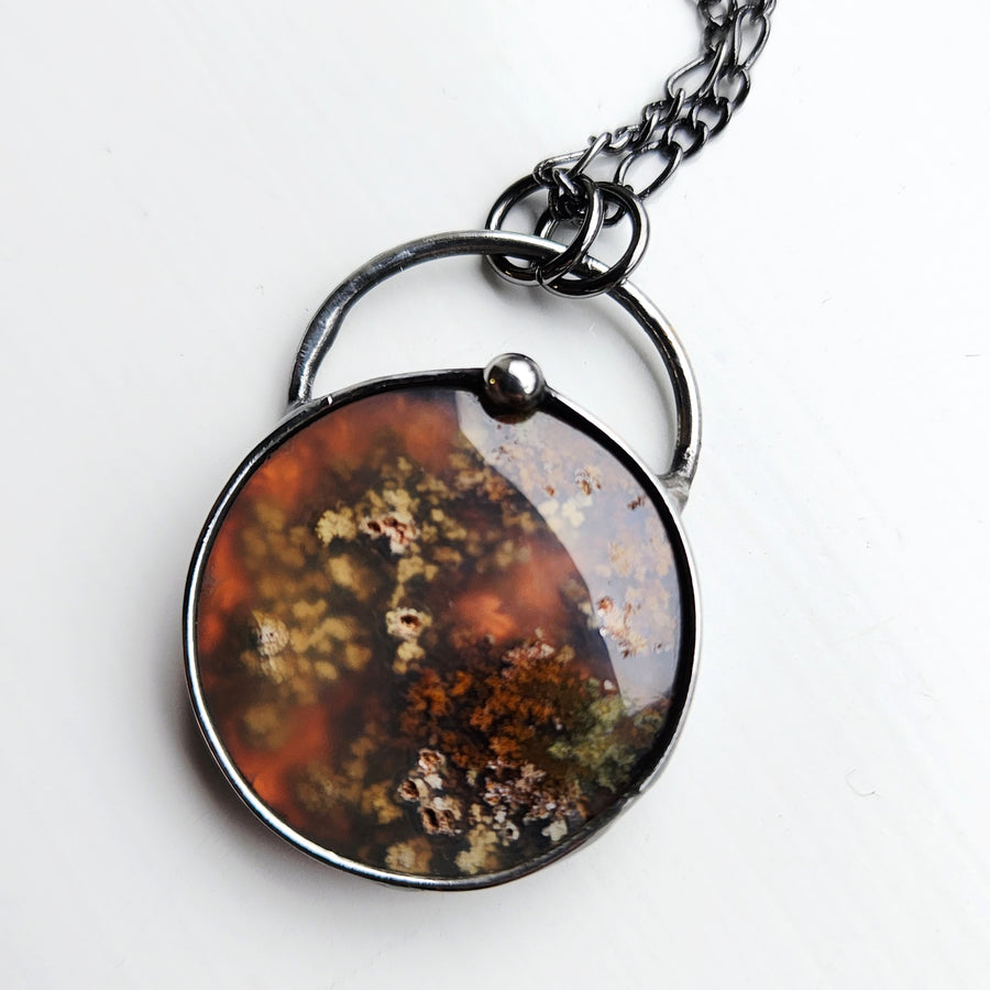 Moody Moss Agate Necklace