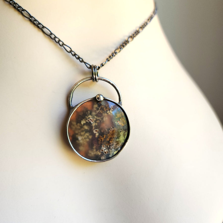 Moody Moss Agate Necklace