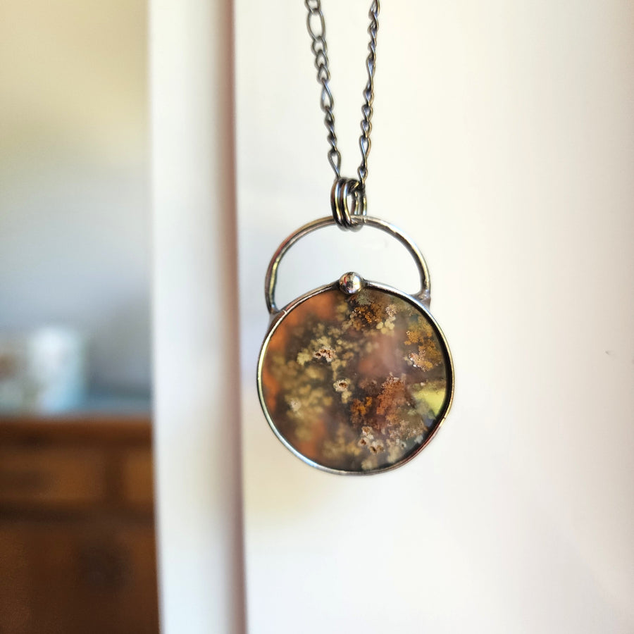 Moody Moss Agate Necklace