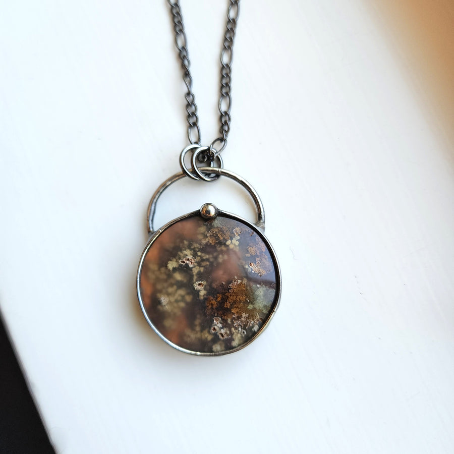 Moody Moss Agate Necklace