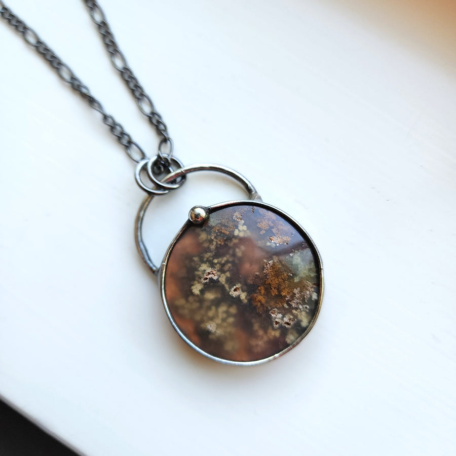 Moody Moss Agate Necklace