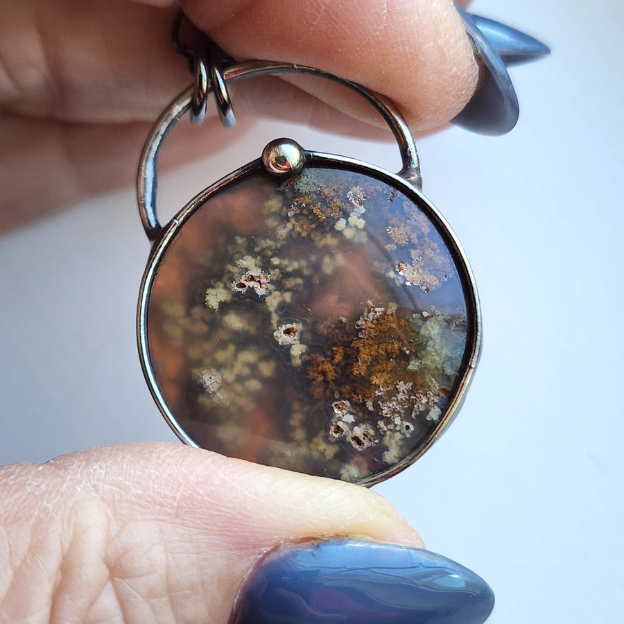 Moody Moss Agate Necklace