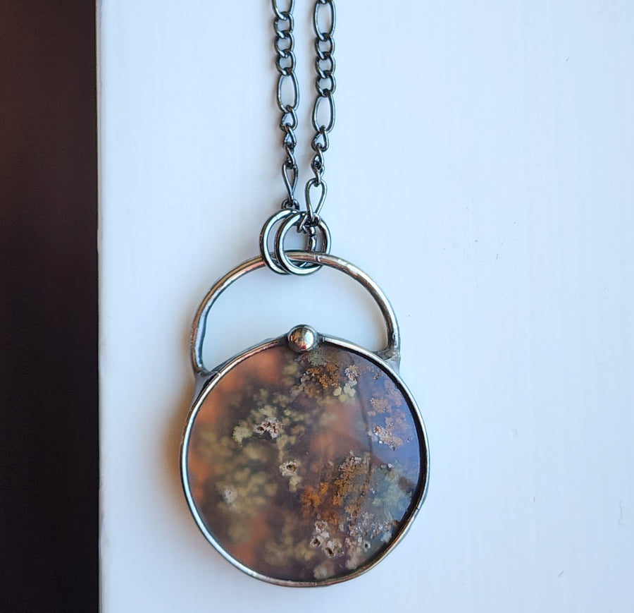 Moody Moss Agate Necklace