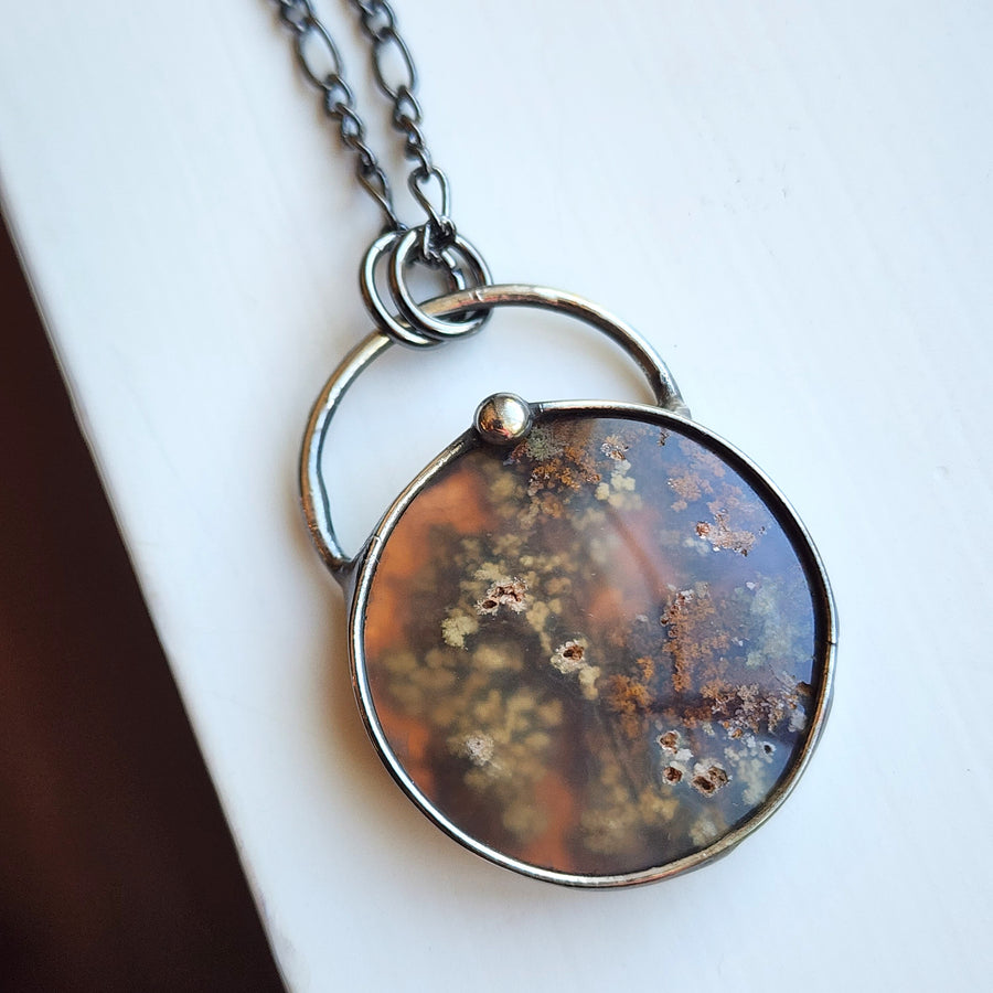 Moody Moss Agate Necklace