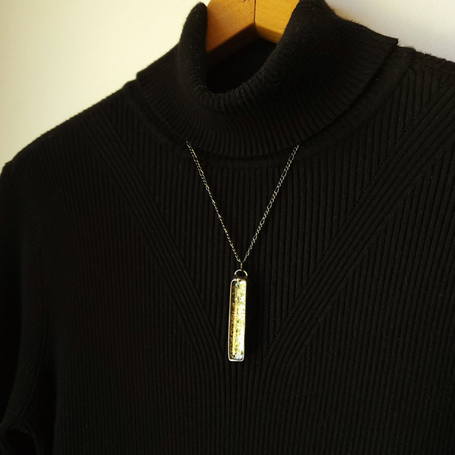 Unique Queen Anne's Lace Pendant Necklace for Women, Great 13th Anniversary Gift