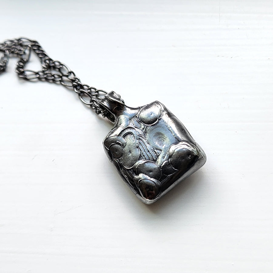 Square Labradorite Pendant Necklace for Men or Women