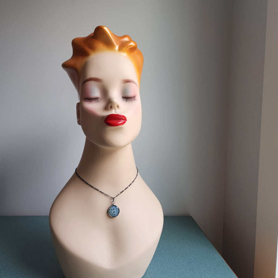 Gobi Agate Pendant Necklace, Funky Bubbles