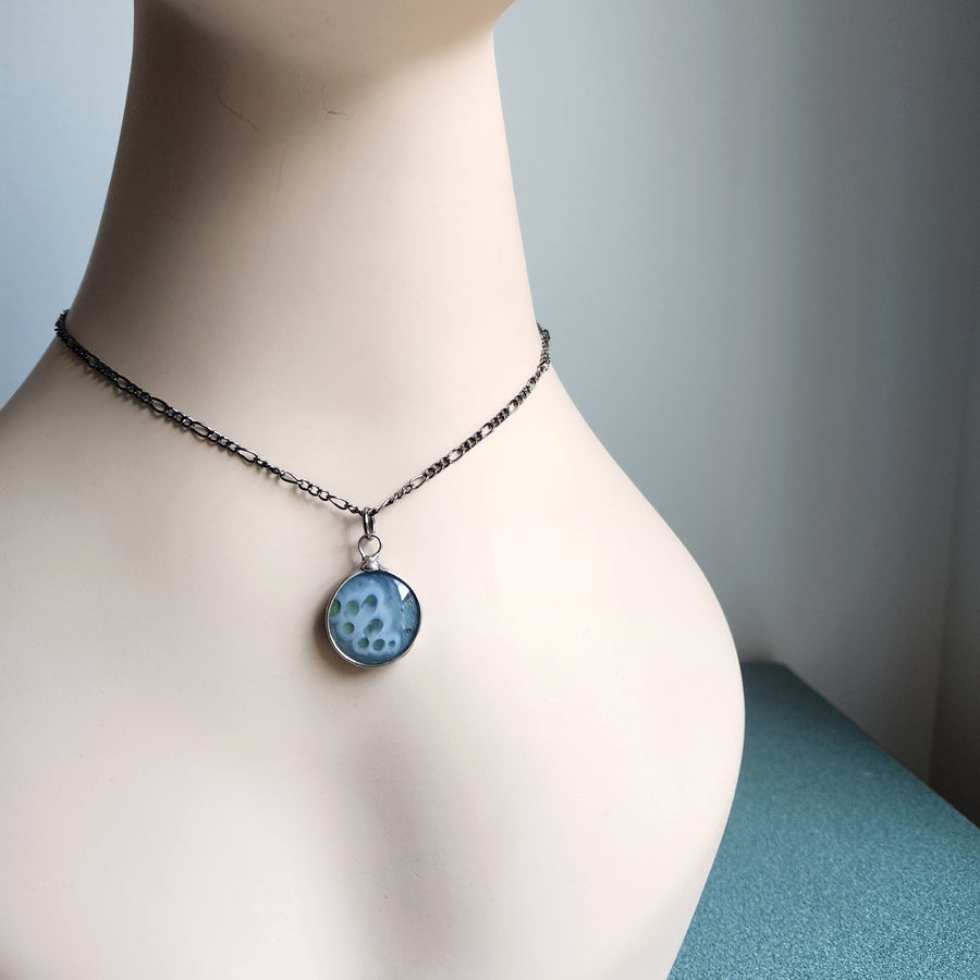 Gobi Agate Pendant Necklace, Funky Bubbles