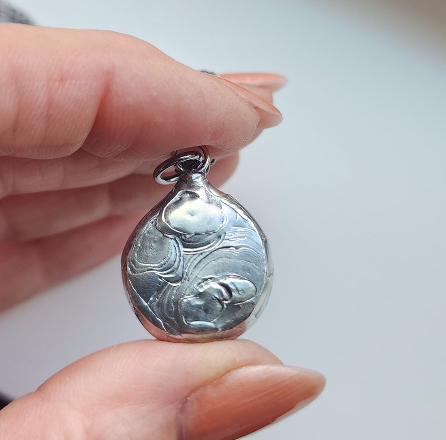 Gobi Agate Pendant Necklace, Funky Bubbles