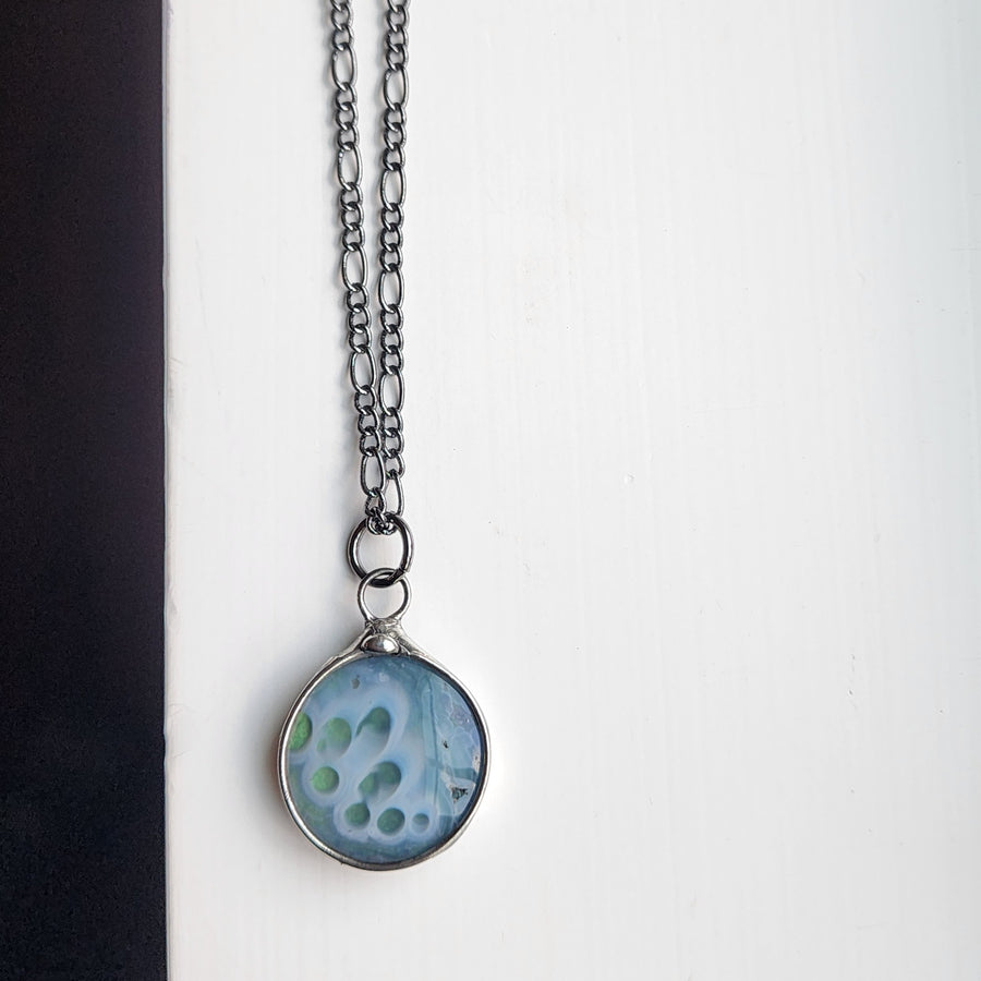Gobi Agate Pendant Necklace, Funky Bubbles