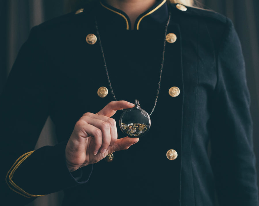 Large Pocket Watch Crystals with Antique Watch Parts, Move Freely Within