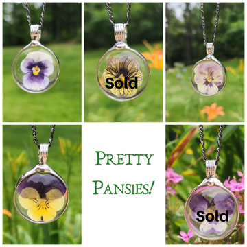 Pansies A Plenty! Pansy Necklaces