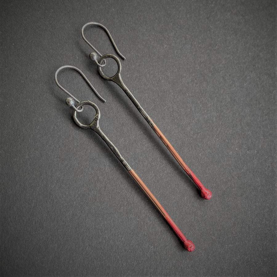 Hand Formed Copper Earrings