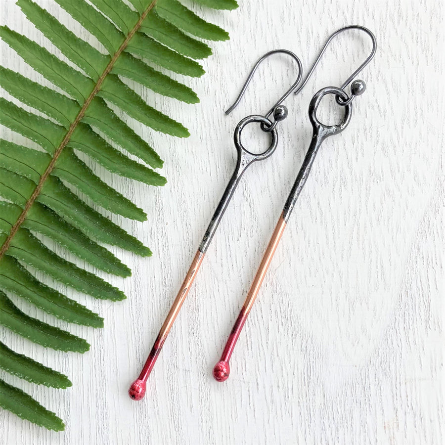 Hand Formed Copper Earrings