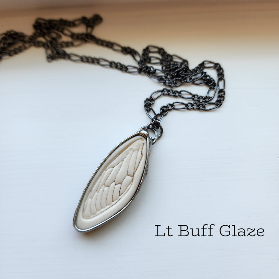 Porcelain Cicada Pendant Necklace