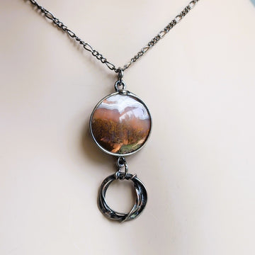 Moss Agate Round Necklace