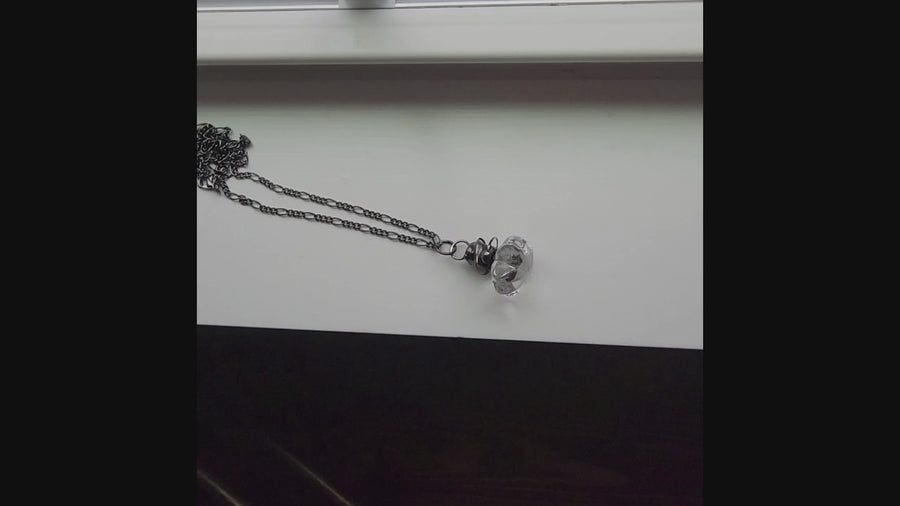 Unique Pendant Necklace, Vintage Glass Perfume Stopper - SOLD