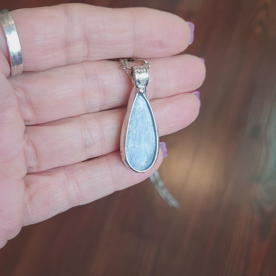 Pear Shaped Kyanite Pendant - SOLD
