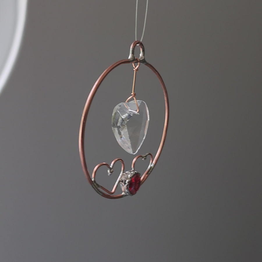 Round Heart Sun Catcher - SOLD