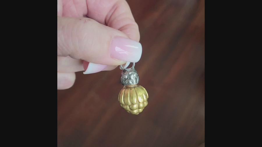 Vintage Gold Perfume Stopper Pendant, One of a Kind