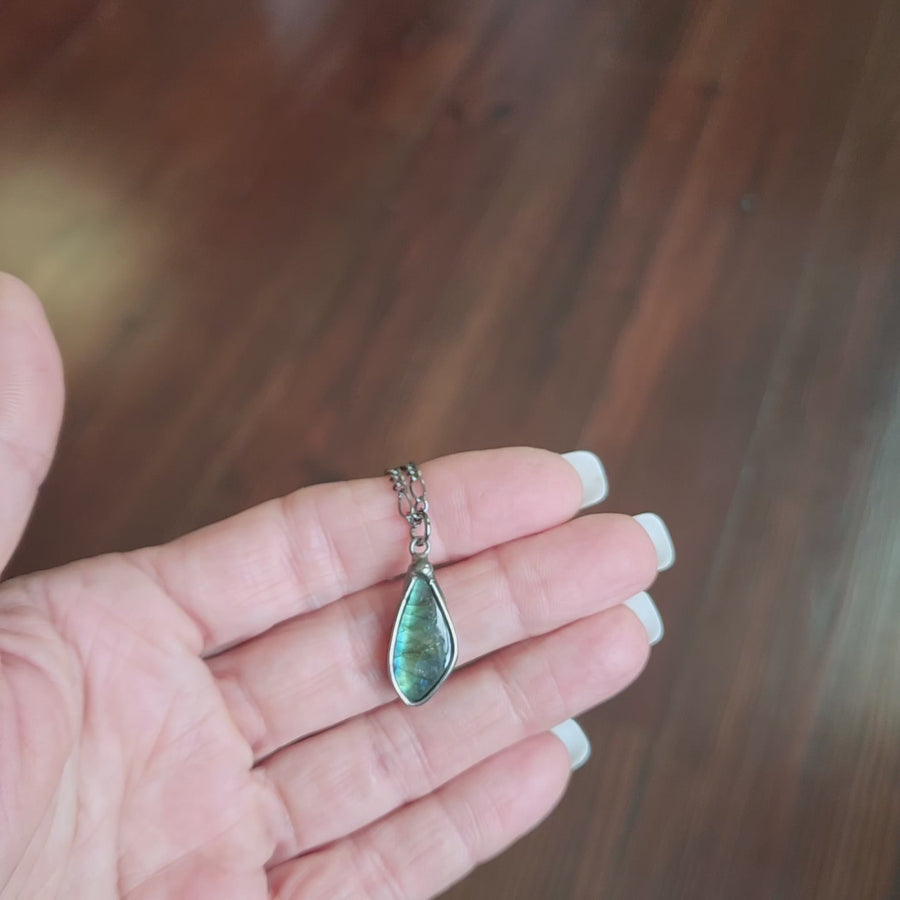 SOLD - Small Labradorite Pendant Necklace