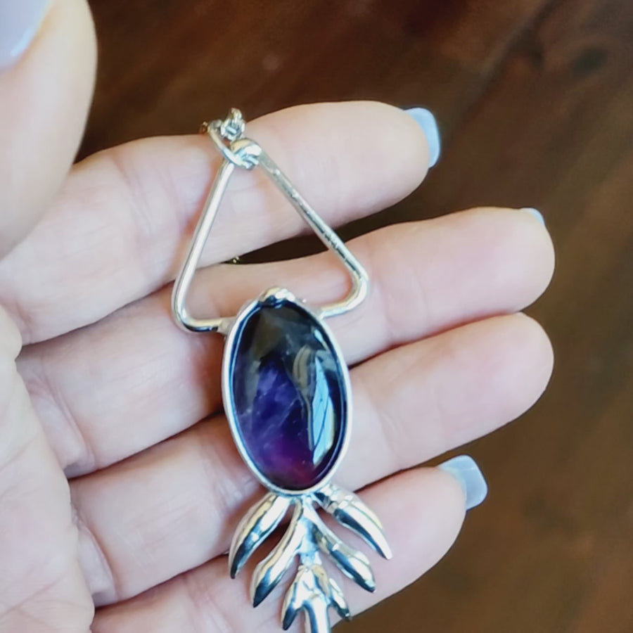 SOLD - Large Amethyst Gemstone Necklace