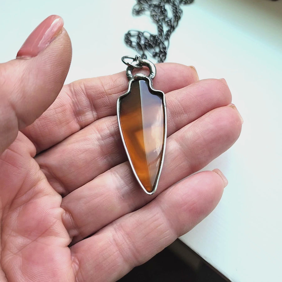 Golden Agate Arrowhead