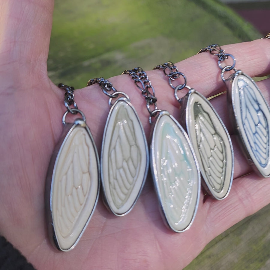 Porcelain Cicada Pendant Necklace