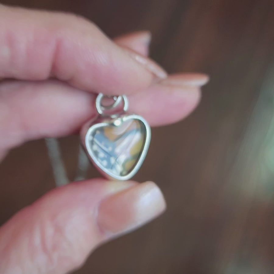 Small Monarch Heart Pendant Necklace, Ethically Sourced