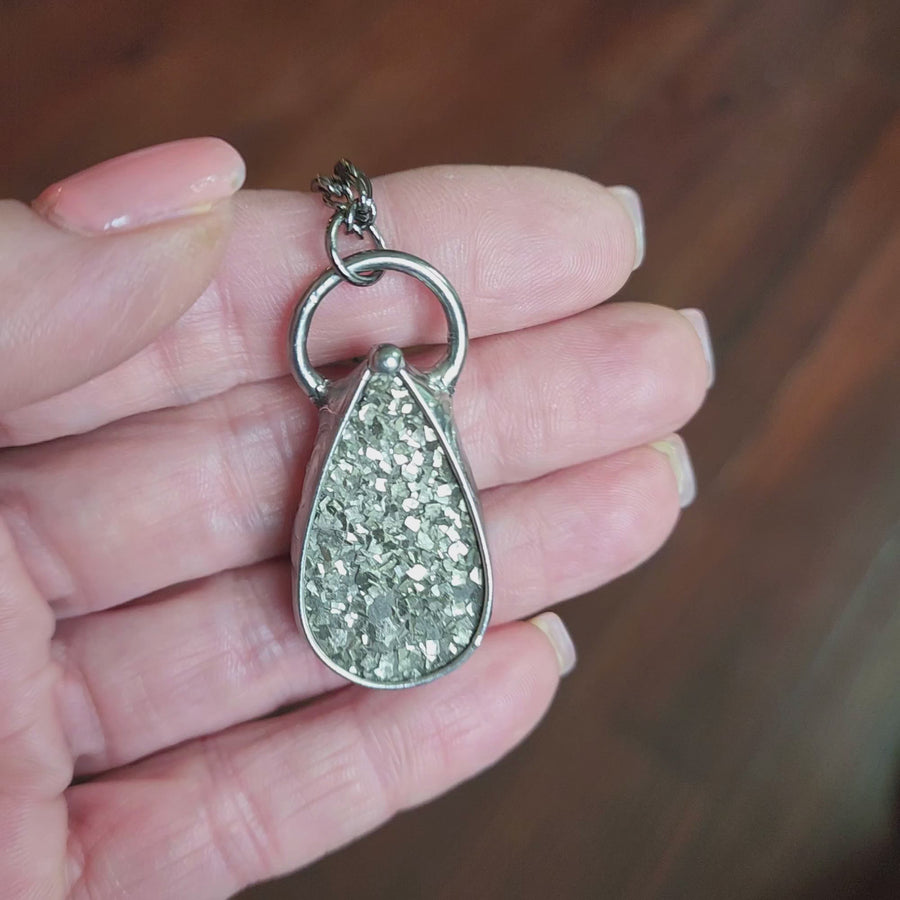Large Golden Pyrite Druzy, Raw Pyrite