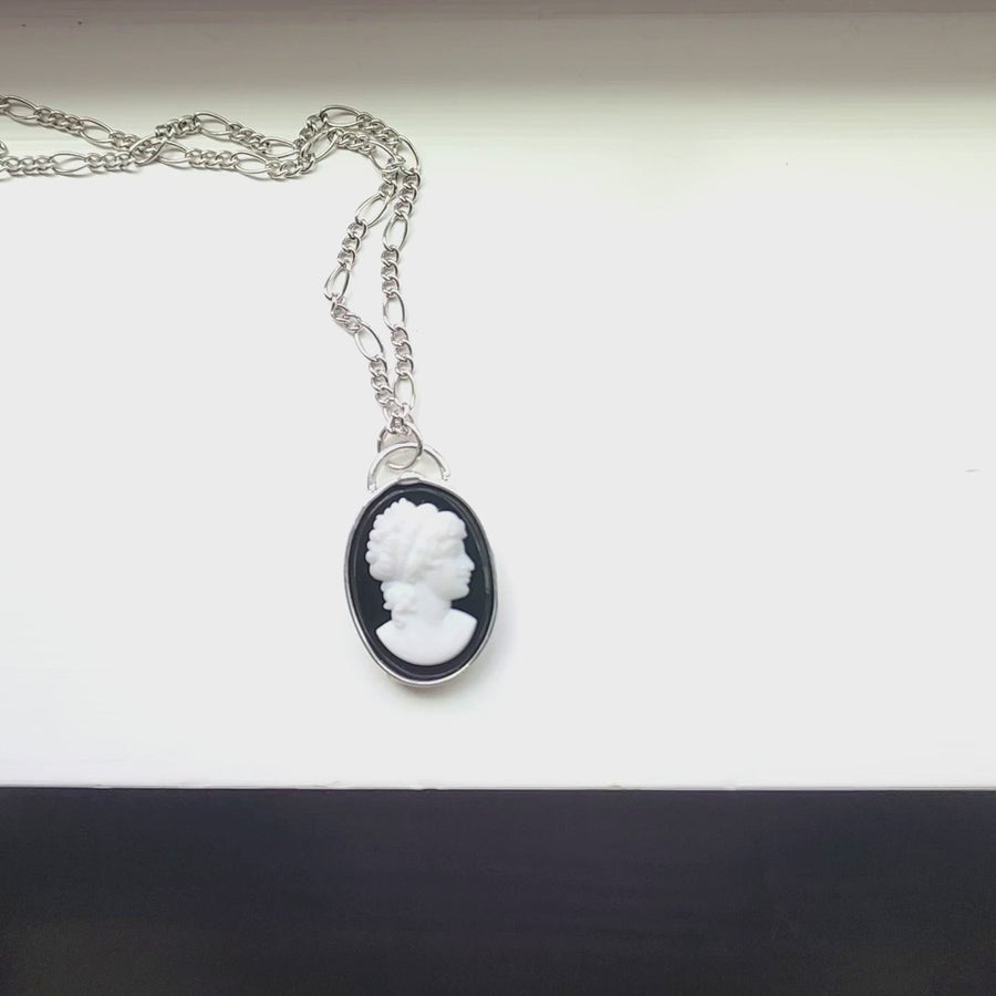 Cameo Pendant Necklace, Quality Czech Glass, Vintage Limited Stock