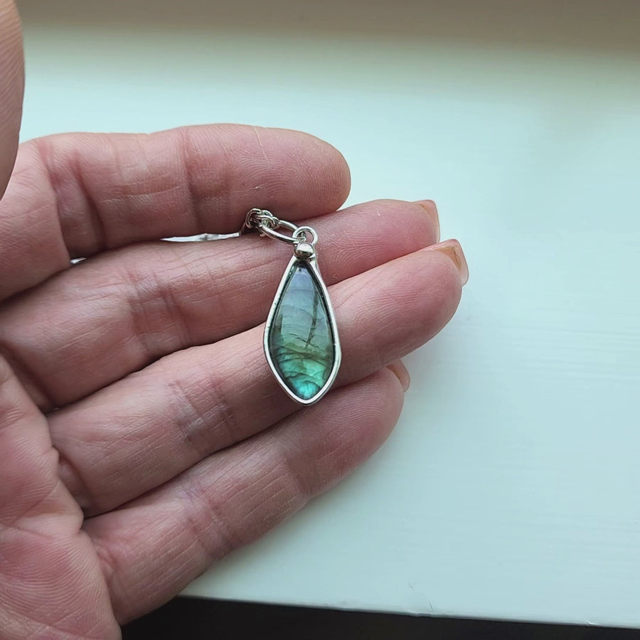 Small Labradorite Pendant Necklace - SOLD
