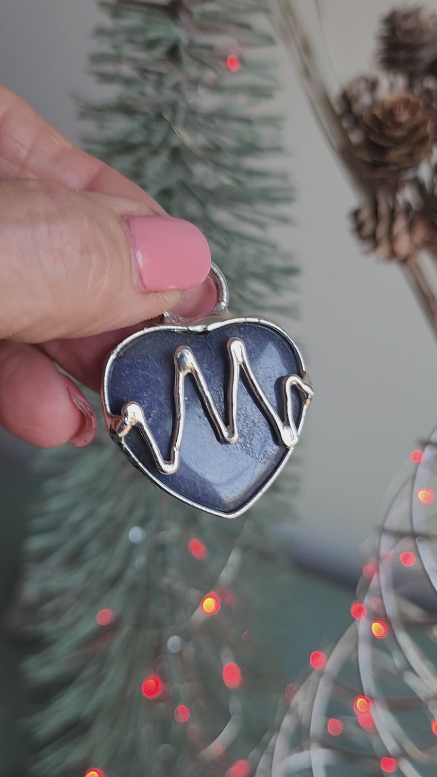 Sodalite Heart Necklace - SOLD