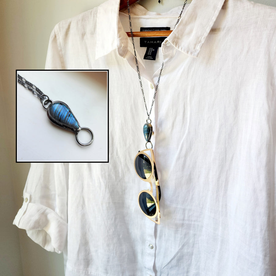 Labradorite Wearable Glasses Holder - SOLD