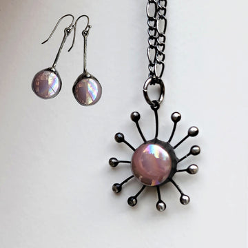 Pink Atom Dot Jewelry Set - SOLD