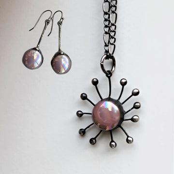 Pink Atom Dot Jewelry Set