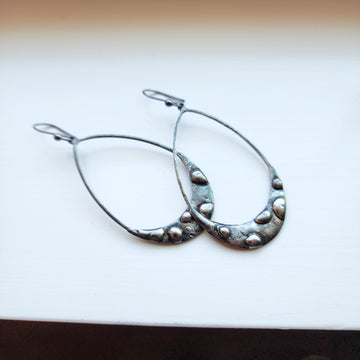 Large, Long Boho Earrings, Sterling Ear Wires