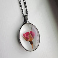 SOLD - Large Red Rose Pendant