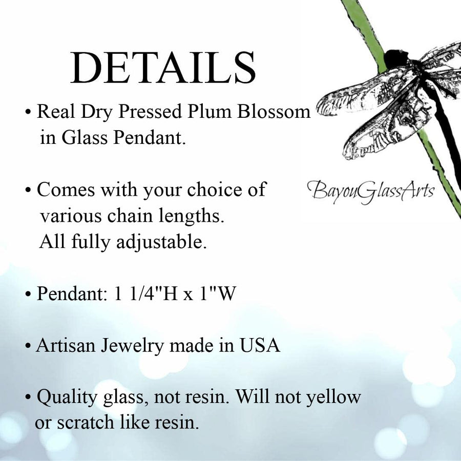 detail page for Plum blossom necklace, best gift for teacher Mom Grandma Wife 
