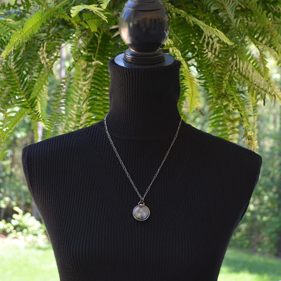 Pendant shown on mannequin with a 24