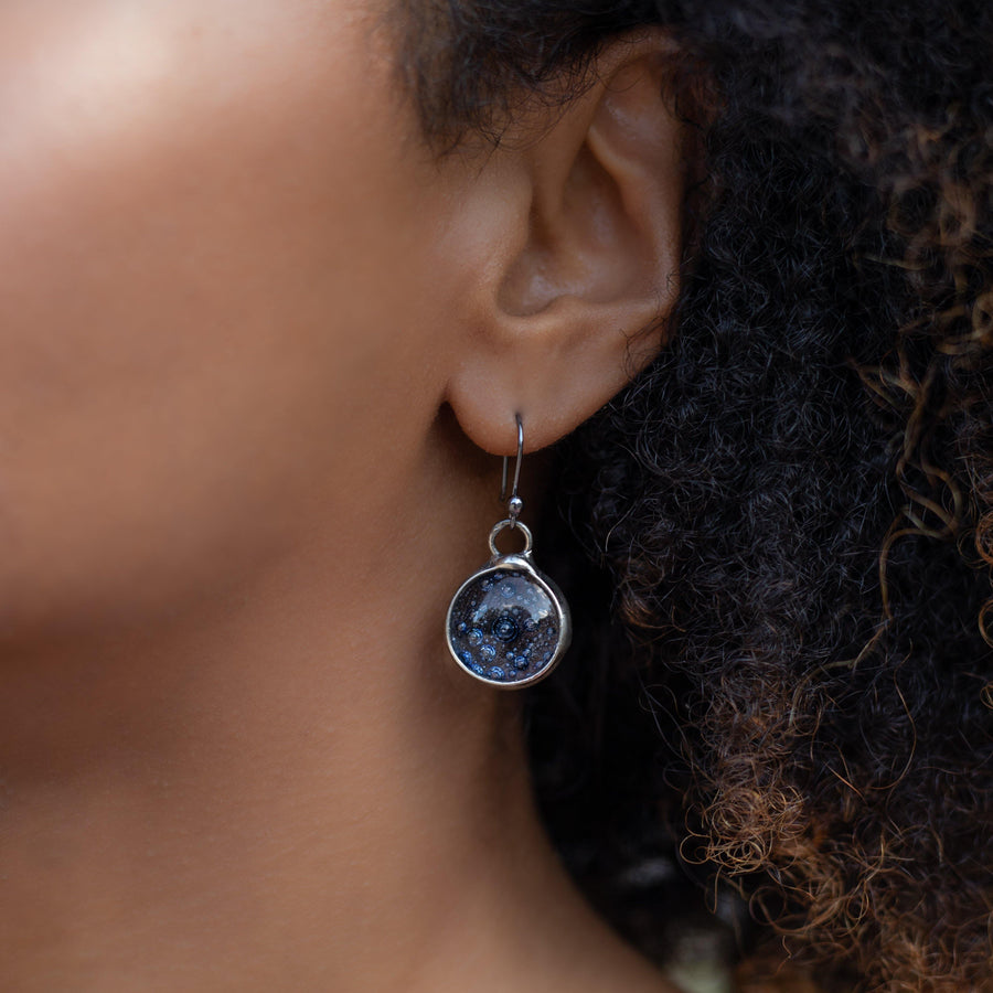 Blue Bubble Dangle Earrings