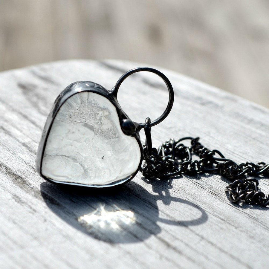 Handmade_clear_glass_heart_necklace