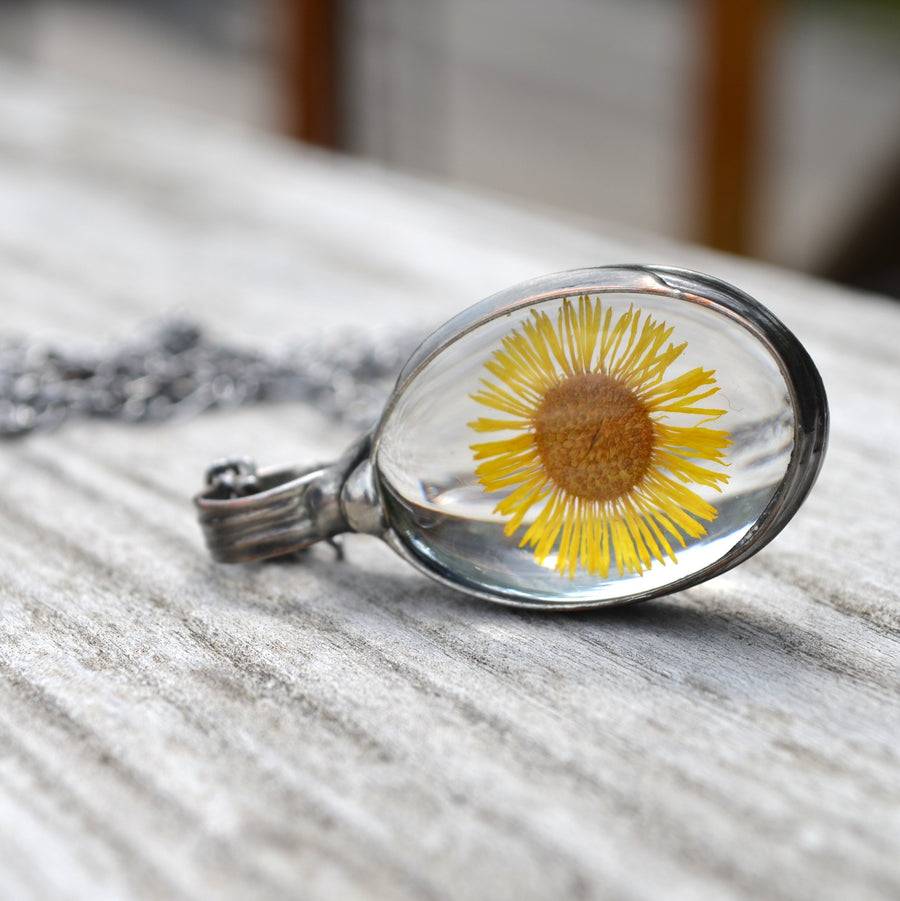 Handmade_by_bayou_glass_arts_Sunflower_Necklace