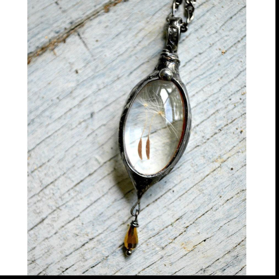Real Dandelion Seed Keepsake Jewelry for Woman 